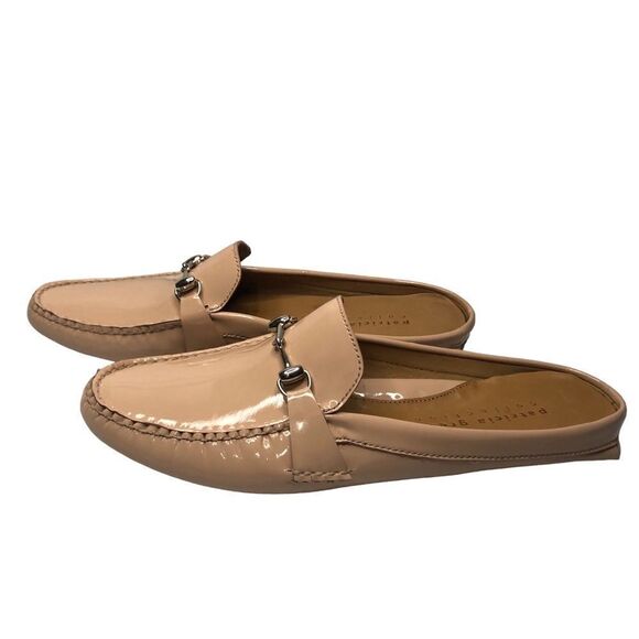 Patricia Green Collection Driving Mule Patent Leather Horse Bit Tan Size 8 - Picture 4 of 9